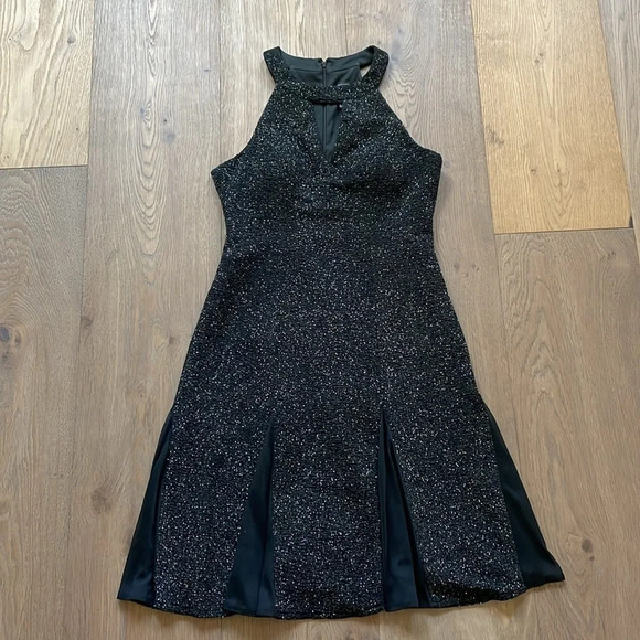 NW Nightway Glitter-Knit A-Line Dress Size 8 - Picture 4 of 11